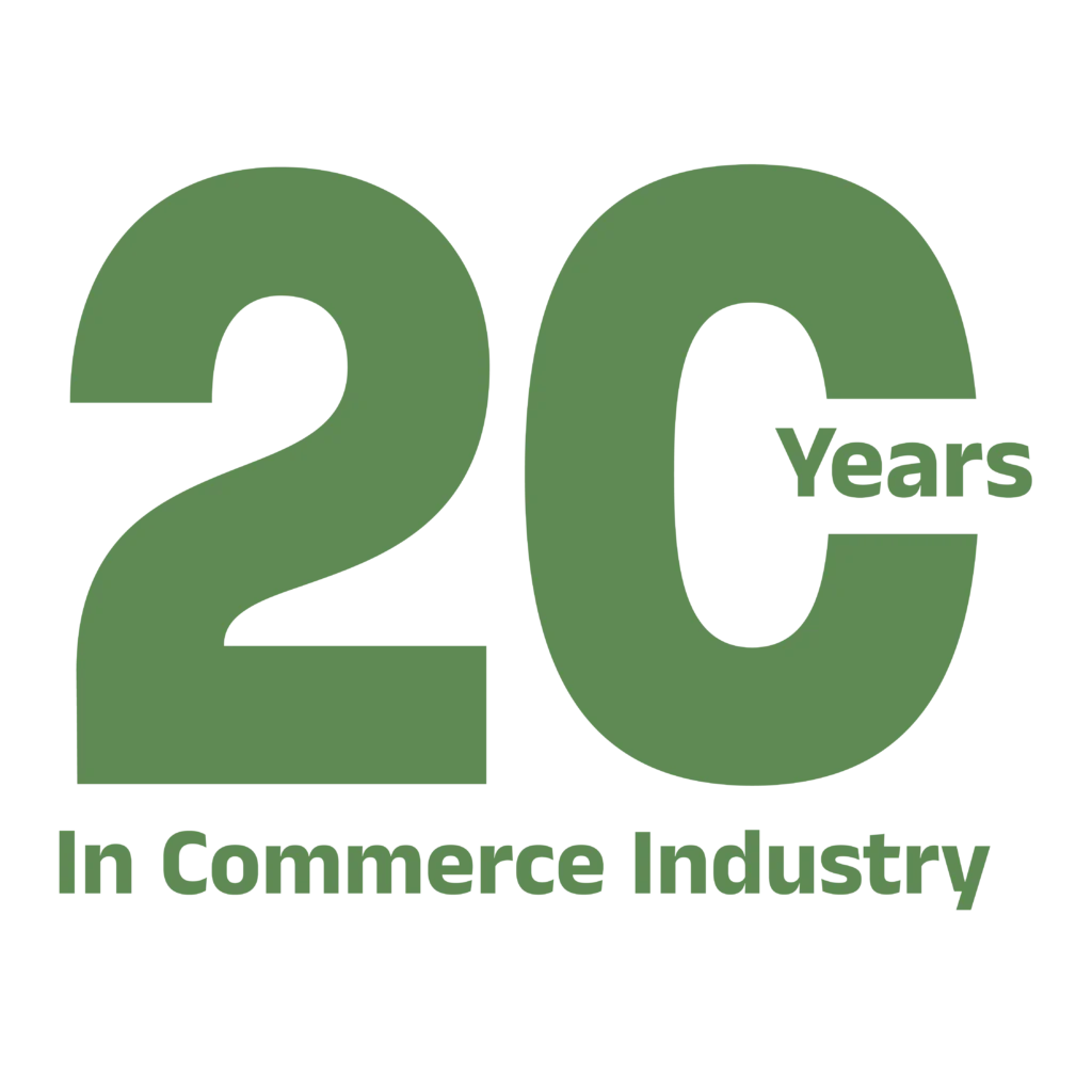 20 years in commerce industry