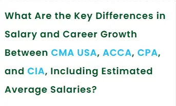 salary difference cma usa, cpa,acca,cia